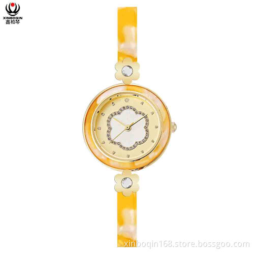 XINBOQIN Factory OEM Custom Casual Quartz Acetate Lady Watch